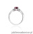 Pierścionek W002 Rubin 0,80ct białe złoto