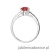 Pierścionek W486 Rubin 1,10ct białe złoto