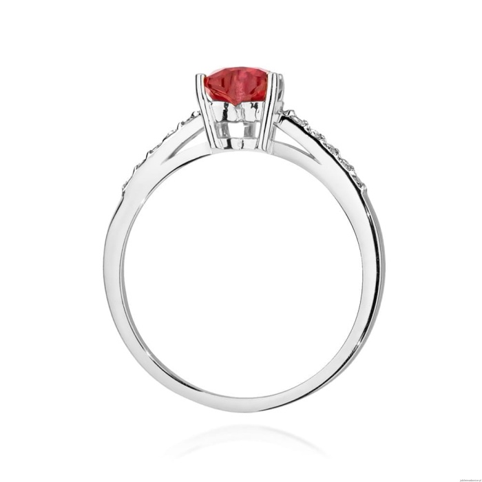 Pierścionek W486 Rubin 1,10ct białe złoto