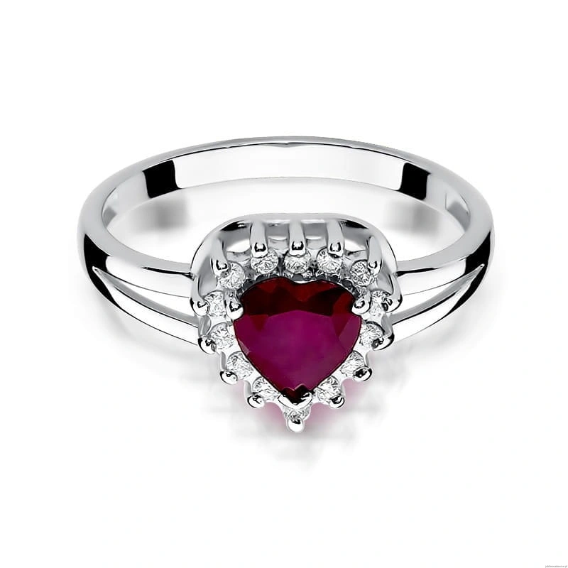 Pierścionek W310 Rubin 1,10ct białe złoto