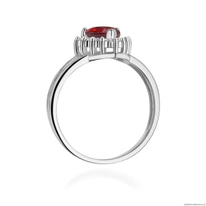 Pierścionek W310 Rubin 1,10ct białe złoto