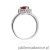 Pierścionek W310 Rubin 1,10ct białe złoto