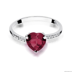 Pierścionek W050 Rubin 1,70ct białe złoto