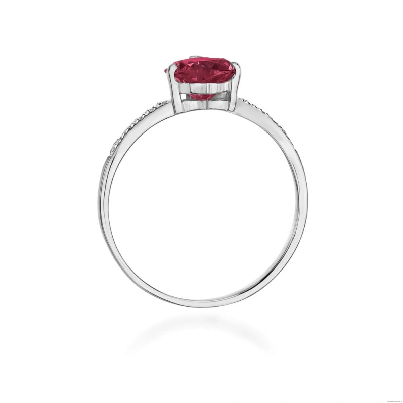 Pierścionek W050 Rubin 1,70ct białe złoto