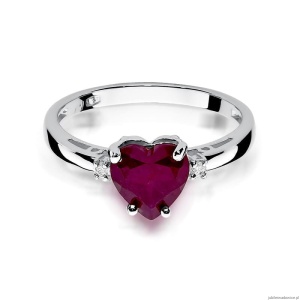 Pierścionek W012 Rubin 1,70ct białe złoto