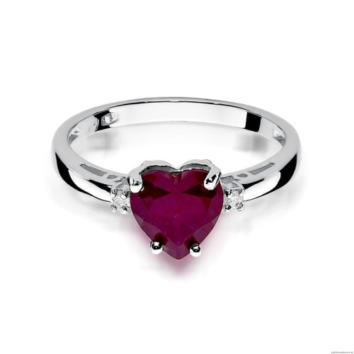 Pierścionek W012 Rubin 1,70ct białe złoto
