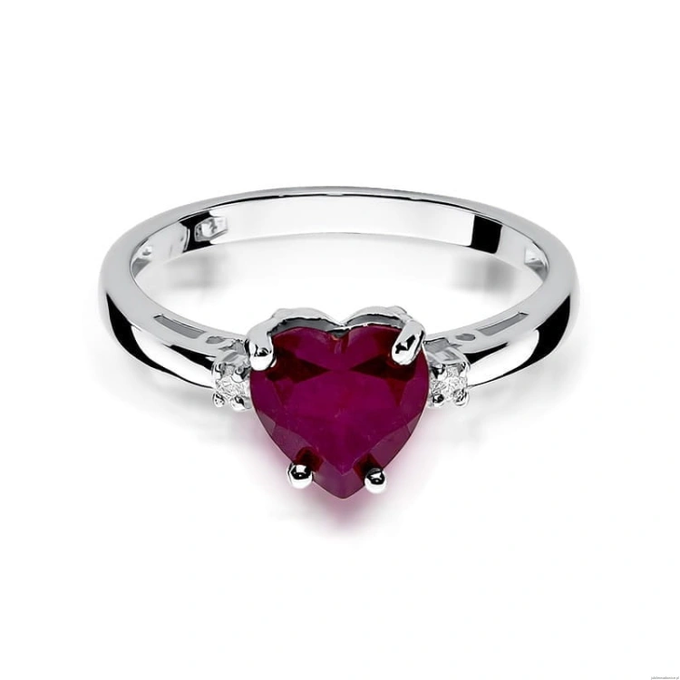 Pierścionek W012 Rubin 1,70ct białe złoto