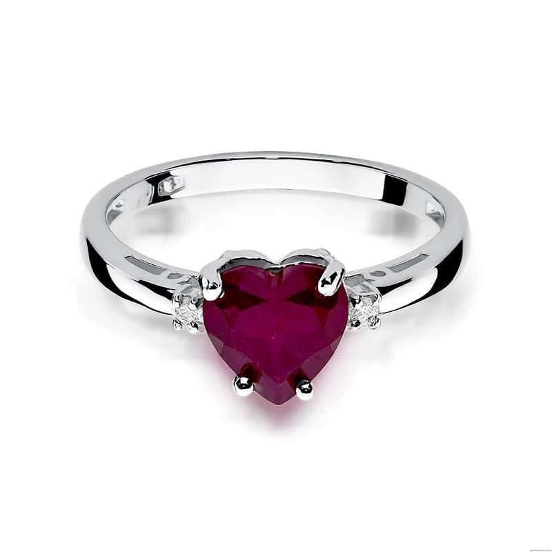 Pierścionek W012 Rubin 1,70ct białe złoto