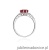 Pierścionek W012 Rubin 1,70ct białe złoto