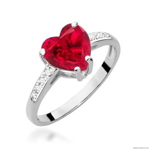 Pierścionek W031 Rubin 1,70ct białe złoto