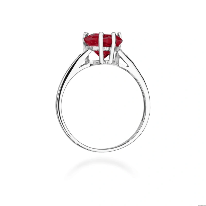 Pierścionek W031 Rubin 1,70ct białe złoto