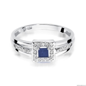 Pierścionek W271 Szafir 0,20ct białe złoto