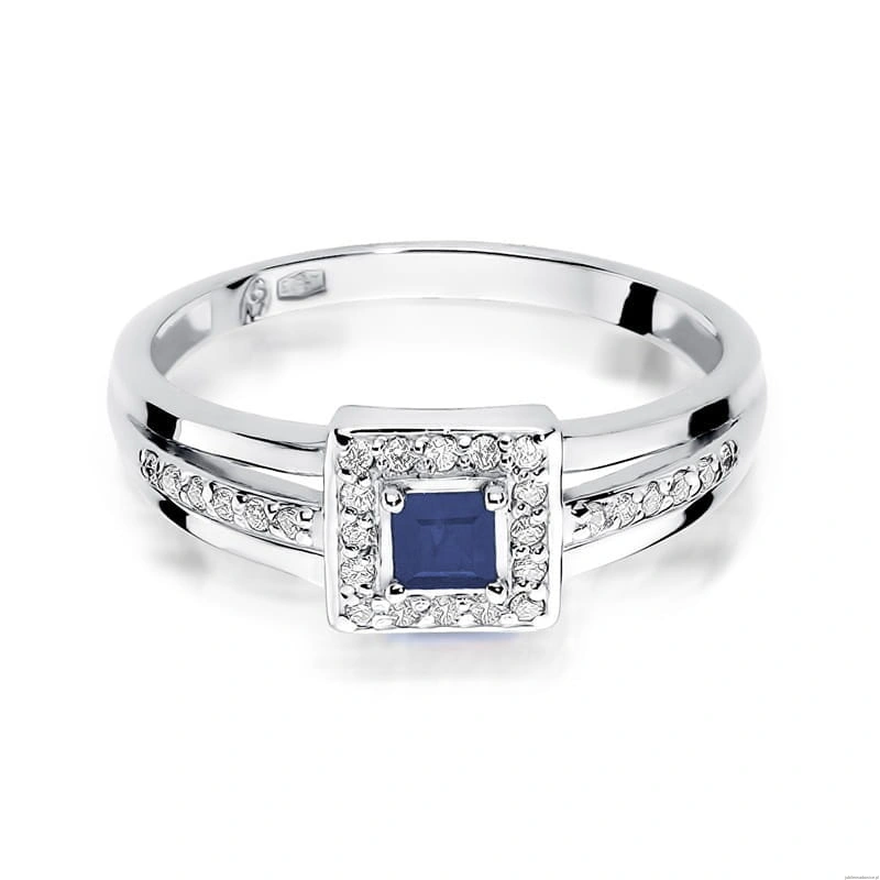 Pierścionek W271 Szafir 0,20ct białe złoto
