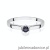 Pierścionek W222 Szafir 0,15ct białe złoto