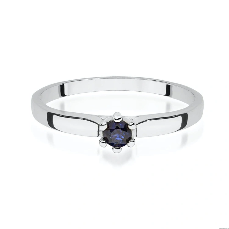 Pierścionek W222 Szafir 0,15ct białe złoto