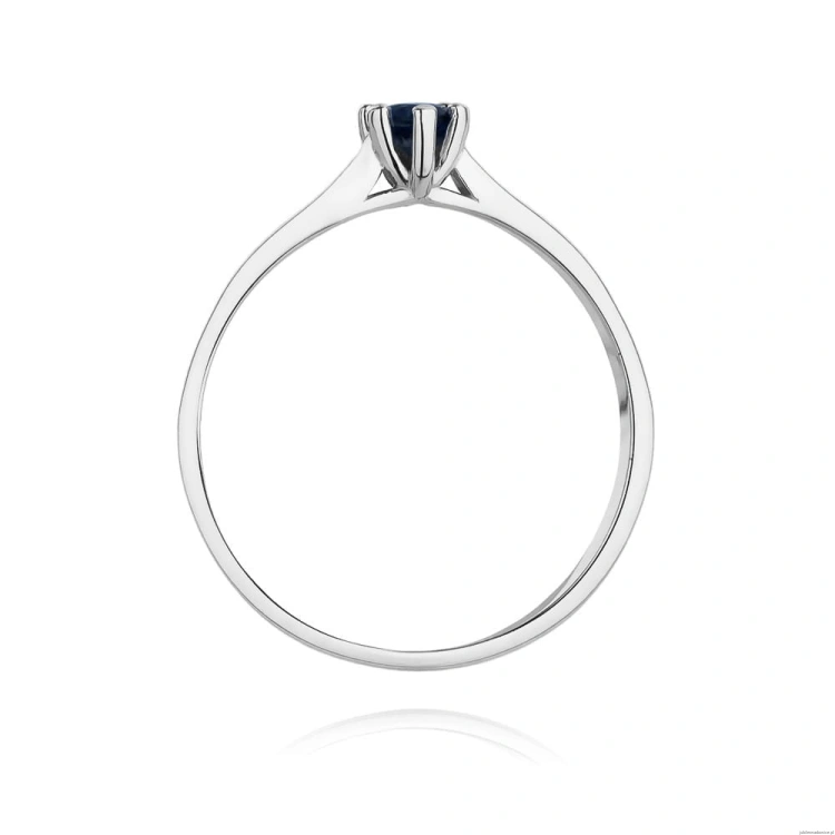 Pierścionek W222 Szafir 0,15ct białe złoto