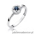 Pierścionek W238 Szafir 0,15ct białe złoto
