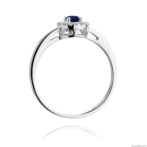 Pierścionek W238 Szafir 0,15ct białe złoto