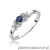 Pierścionek W414 Szafir 0,15ct białe złoto