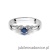 Pierścionek W414 Szafir 0,15ct białe złoto