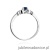 Pierścionek W414 Szafir 0,15ct białe złoto