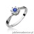 Pierścionek W072 Szafir 0,15ct białe złoto