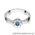Pierścionek W072 Szafir 0,15ct białe złoto