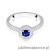 Pierścionek W559 Szafir 0,30ct białe złoto