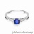 Pierścionek W066 Szafir 0,50ct białe złoto