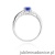 Pierścionek W066 Szafir 0,50ct białe złoto