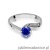 Pierścionek W084 Szafir 0,50ct białe złoto