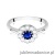 Pierścionek W529 Szafir 0,50ct białe złoto