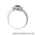 Pierścionek W529 Szafir 0,50ct białe złoto