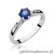 Pierścionek W074 Szafir 0,50ct białe złoto