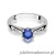 Pierścionek W074 Szafir 0,50ct białe złoto