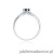 Pierścionek W074 Szafir 0,50ct białe złoto