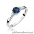 Pierścionek W010 Szafir 0,50ct białe złoto