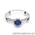 Pierścionek W010 Szafir 0,50ct białe złoto