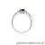 Pierścionek W010 Szafir 0,50ct białe złoto