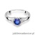Pierścionek W0076 Szafir 0,50ct białe złoto