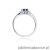 Pierścionek W0076 Szafir 0,50ct białe złoto