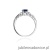 Pierścionek W014 Szafir 0,50ct białe złoto