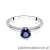 Pierścionek W557 Szafir 0,50ct białe złoto