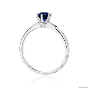 Pierścionek W557 Szafir 0,50ct białe złoto