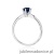 Pierścionek W557 Szafir 0,50ct białe złoto