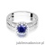 Pierścionek W087 Szafir 0,50ct białe złoto