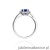 Pierścionek W087 Szafir 0,50ct białe złoto