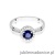 Pierścionek W538 Szafir 1,00ct białe złoto