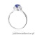 Pierścionek W538 Szafir 1,00ct białe złoto