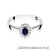 Pierścionek W026 Szafir 0,30ct białe złoto